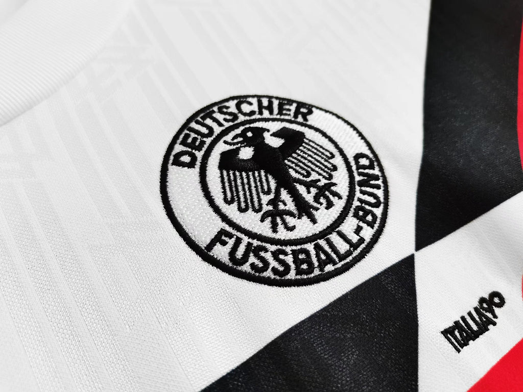 WEST GERMANY WHITE HOME RETRO FOOTBALL SHIRT 1990 image 6