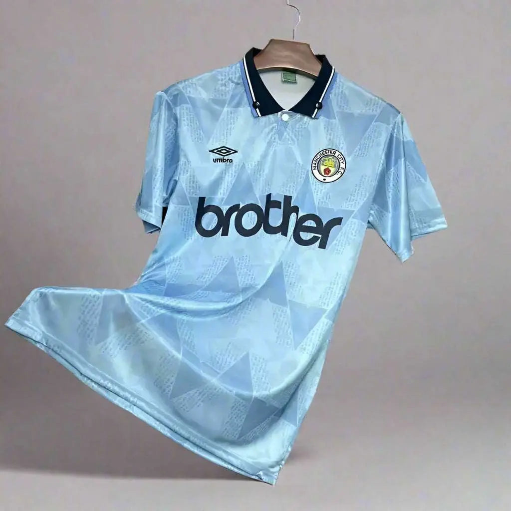 MANCHESTER CITY Retro Home Jersey  1989-91 image 0
