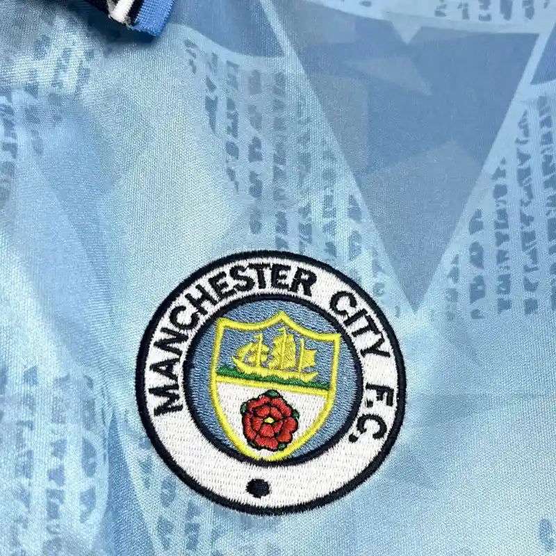 MANCHESTER CITY Retro Home Jersey  1989-91 image 4
