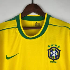 BRAZIL Retro Home Jersey L/S 1998 image 3
