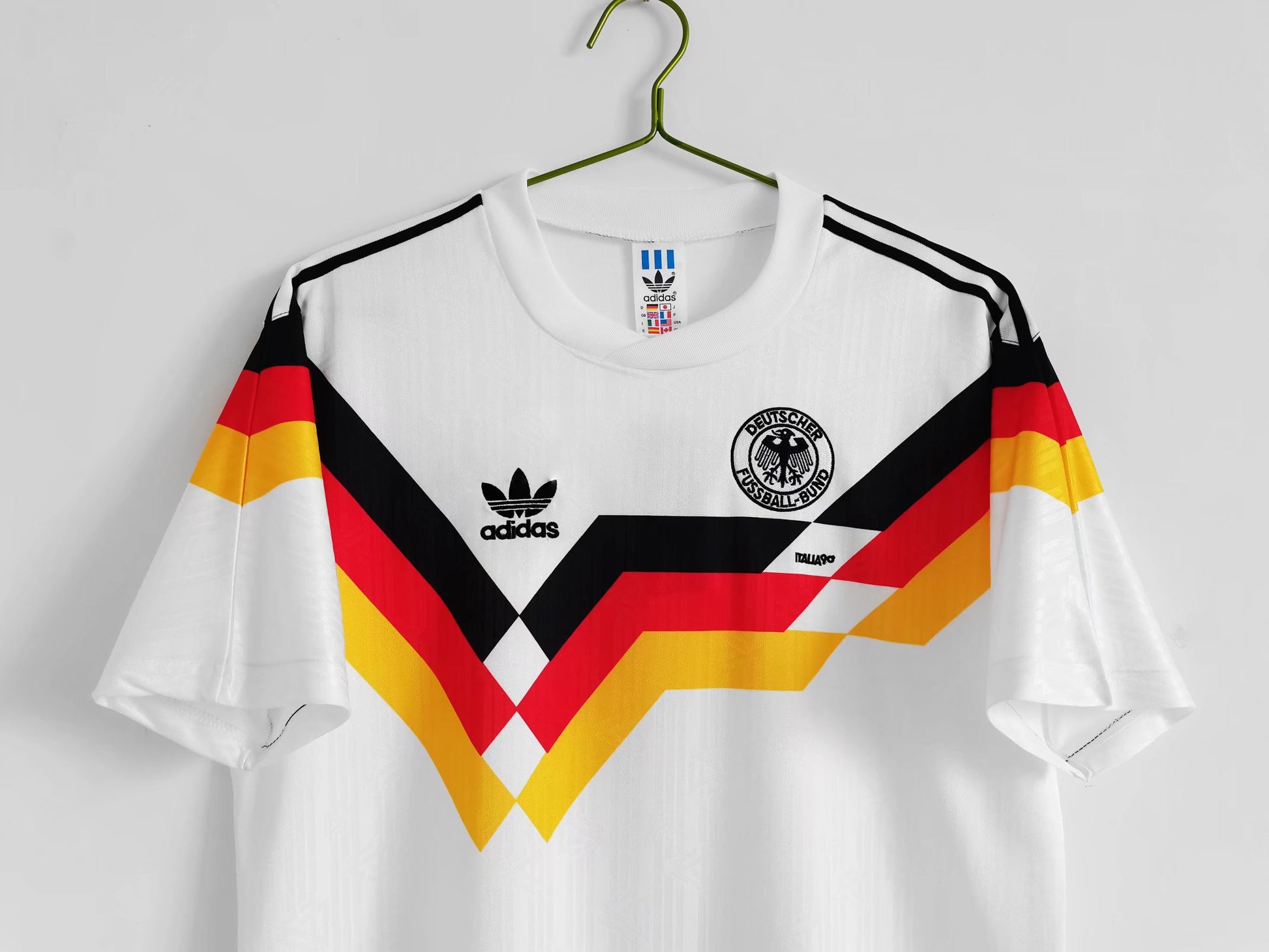 WEST GERMANY WHITE HOME RETRO FOOTBALL SHIRT 1990 image 7