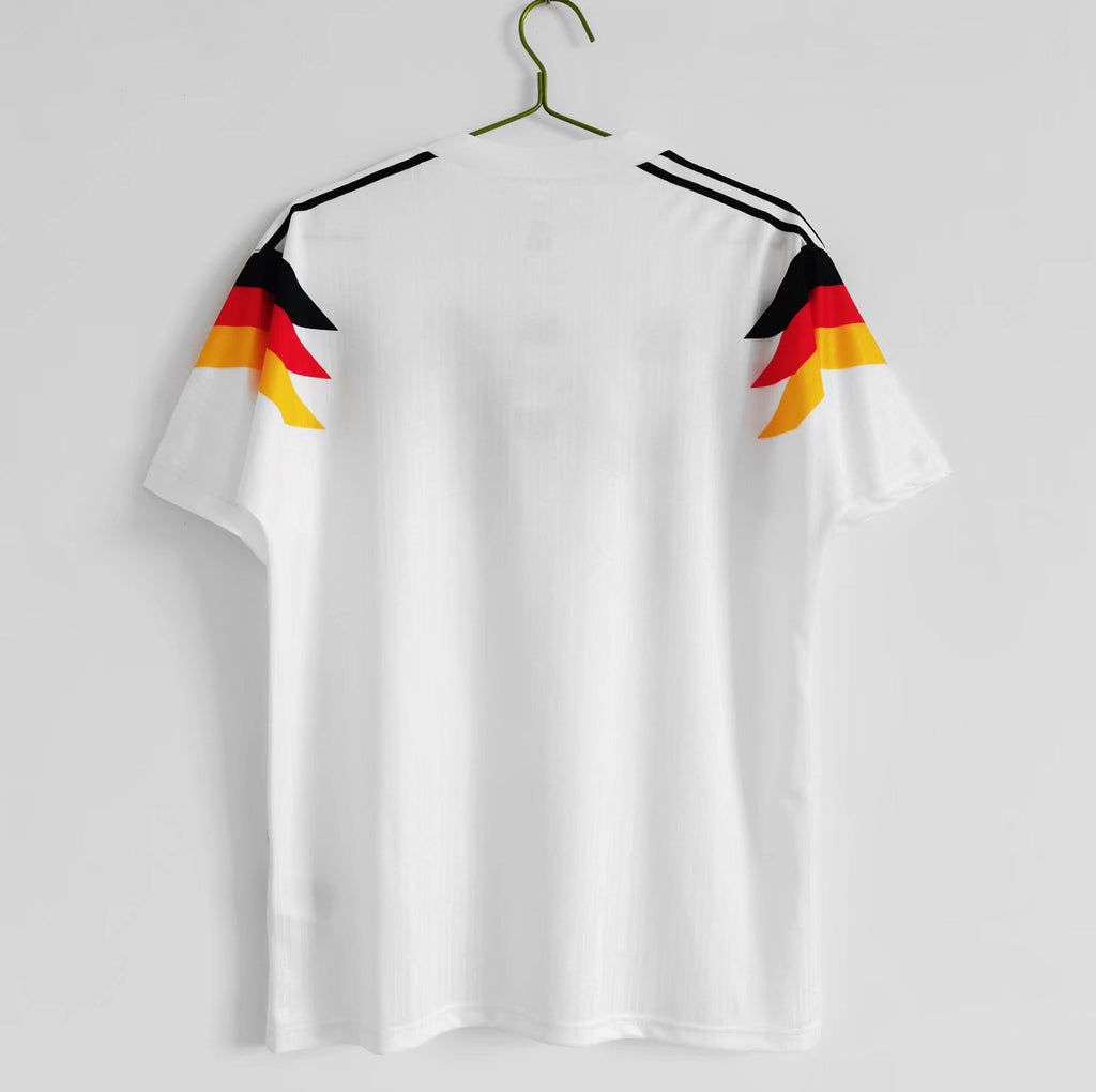 WEST GERMANY WHITE HOME RETRO FOOTBALL SHIRT 1990 image 1