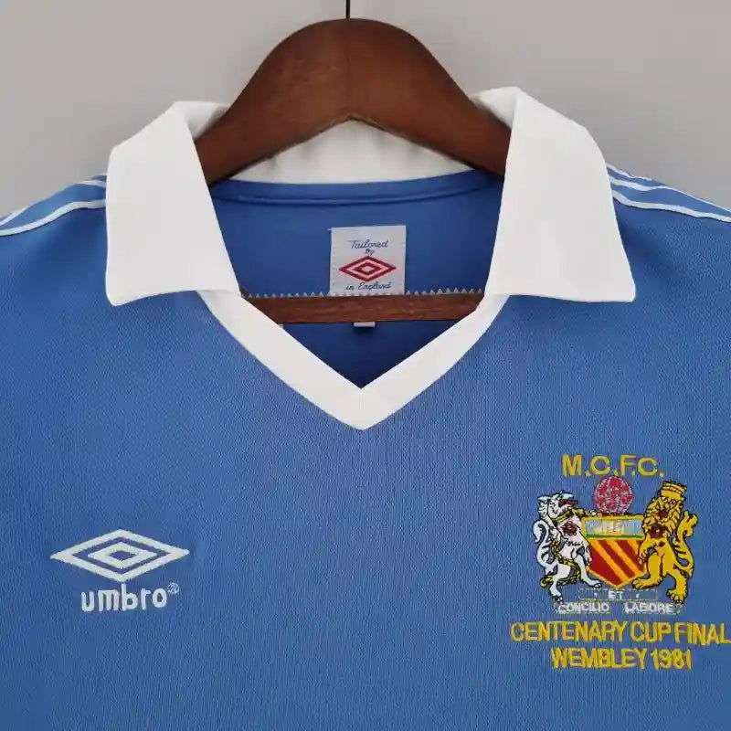 MANCHESTER CITY Retro Home Jersey  1981-82 image 1