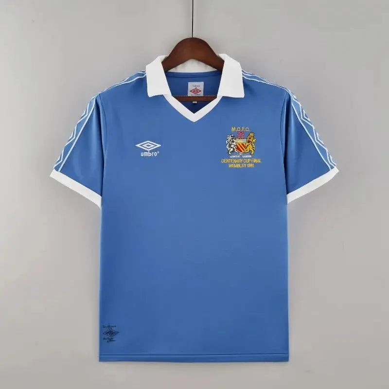 MANCHESTER CITY Retro Home Jersey  1981-82 image 0